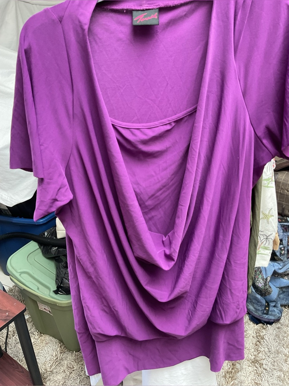 Torrid Purple Draped Women's Top